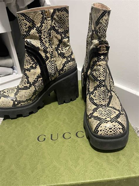 gucci boots snake soles|gucci snakeskin boots.